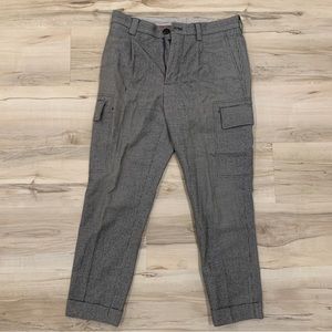 Brunello Cucinelli houndstooth cropped cargo pants **flawed** IT46 fits US31-32